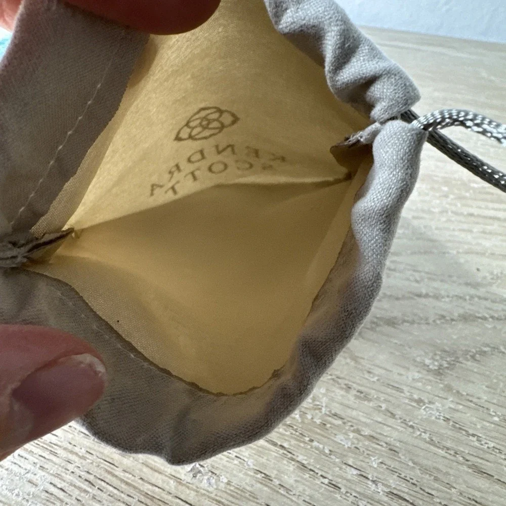 Kendra Scott Small Drawstring Dust‎ Bags Set Of 3 - 2 Gray & 1 Turquoise